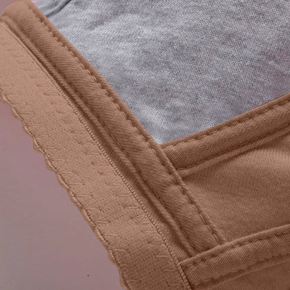 Women'S Underwear Without Steel Ring Bra Front Buckle Lace Border Printed Vest Bra Comfortable Soft Middle-Aged Elderly