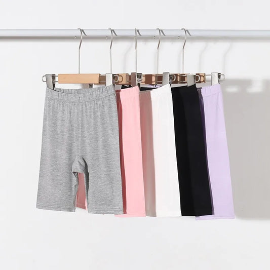 Girls Pants Calf Length Pant Elastic Kids Leggings Children Skinny Pant Trousers Solid Color 2-12Y Cropped Bottoms Leggings