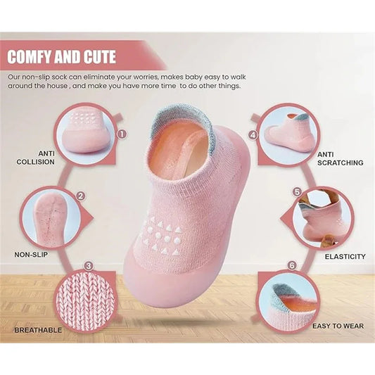 Non-Slip Baby Shoes Soft Sole Infant Footwear for 0-12 Months Comfortable Newborn Shoes Cute Baby Booties
