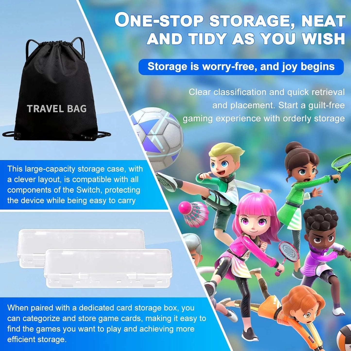 Sports Accessories Bundle for 2025 Switch 2,23 in 1 Family Accessories Kit S226 for Switch Sports Games