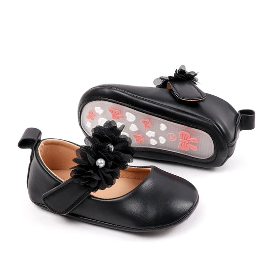 0-18months Baby Girls Shoes Soft Non-slip First Walking Shoes  for infant girls Flower Decorated Princess Shoes