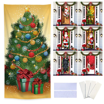 Home Decor Holiday Door Cover Eye-Catching Designs Door Decoration For Indoor Outside