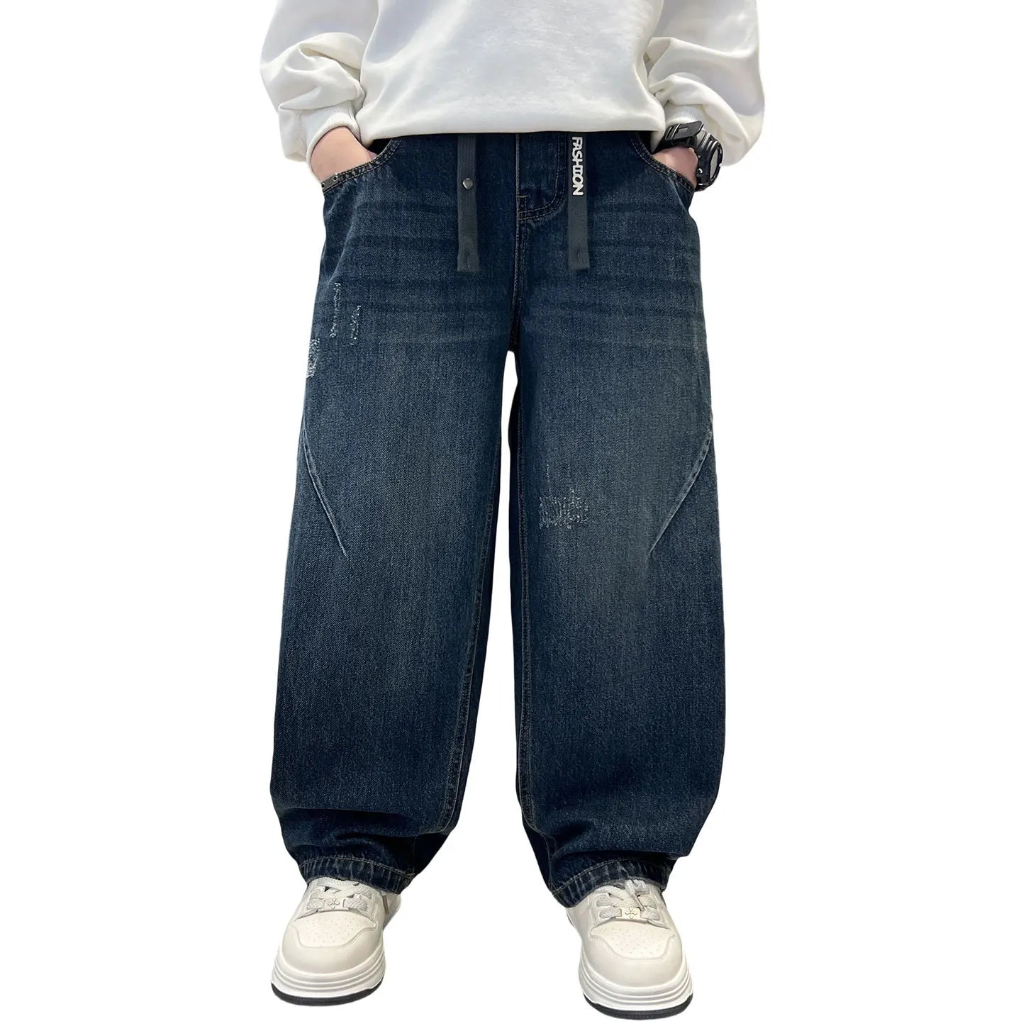 Boys Jeans For Children's Pants Kids New Clothing Trousers Loose Spring/Autumn Clothes Teenager Casual Jeans 4-14Y