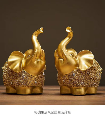 Elephant ornaments, living room wine cabinet, TV cabinet, creative home decor, entrance soft decorations, gifts, office