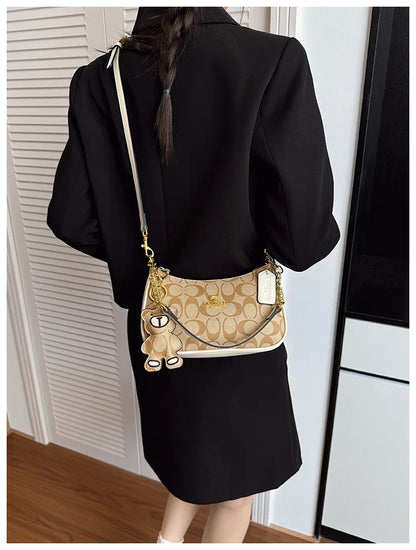 High-end style handbag for women, 2025 new model, unique and fashionable, trendy, retro, simple and elegant small square bag, cr