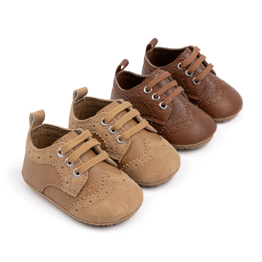 Baby Boys Girls Shoes Fashion T-strap Spring Autumn Retro Leather Casual Walking Shoes Rubber Soft Anti-slip Sole First Walkers