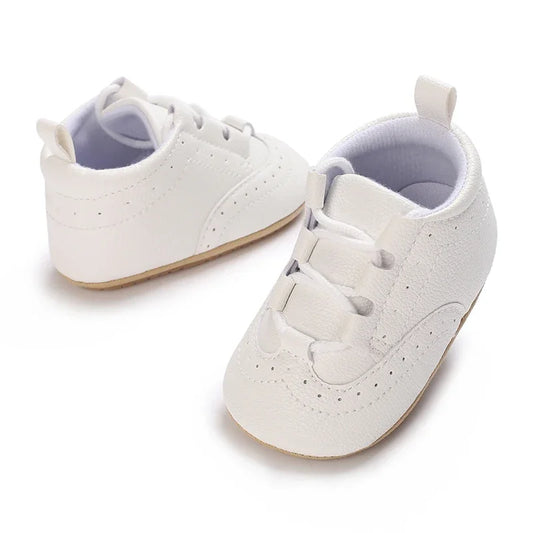 Newborn Baby Boys' Shoes Moccasin Fashion Casual Sports Shoes White Baptist Soft Sole Anti Slip First Step