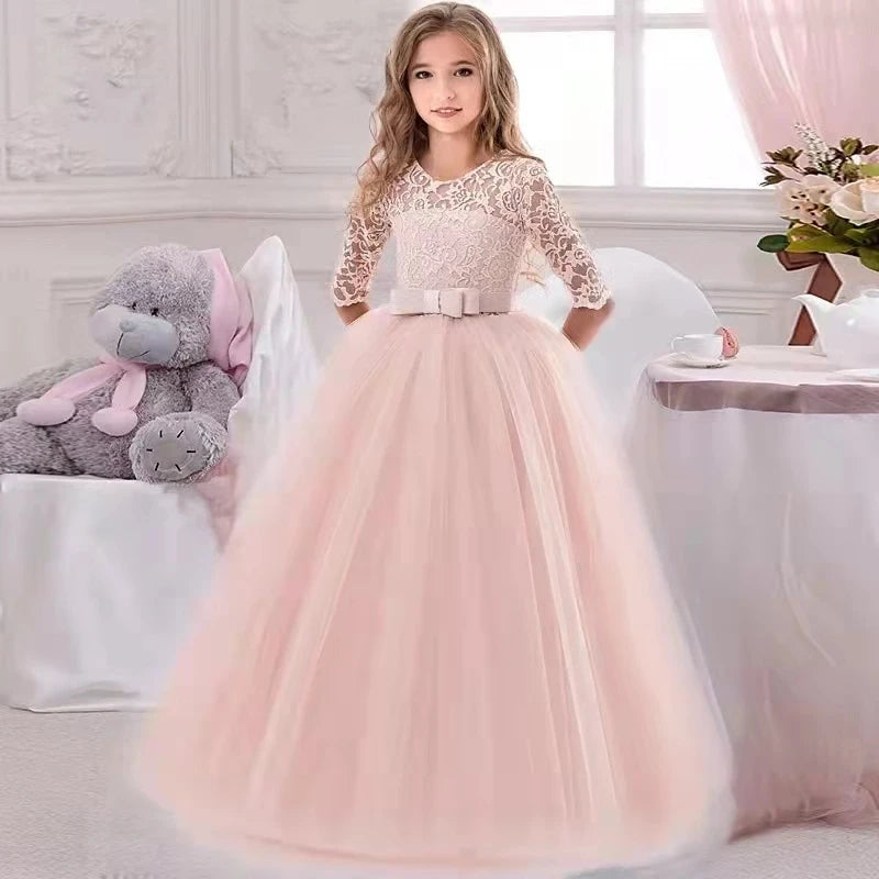 Baby Girl Princess Dress for Party Ball Gown Wedding White Dresses Kids Christmas Bridesmaid Costume Girl Birthday Party Dress