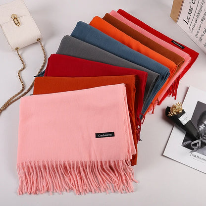 Women's Scarf Pashmina Shawls and Wraps for Evening Dresses Travel Office Winter Wedding Cashmere Feel Large Scarves