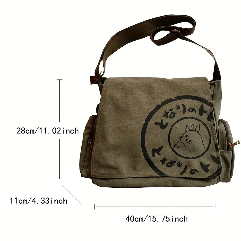 Women's Canvas Shoulder Bag Large Capacity Crossbody Bag Cartoon Messenger Tote Bag Bags Bags