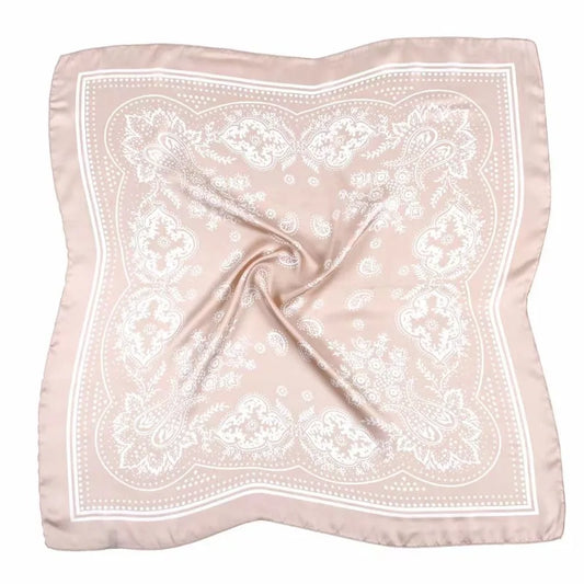 Women Scarf 70cm Black Hip Hop Bandana Kerchief Paisley Printed Hijab Headwear Wrist Hairwrap Square Scarves Print Handkerchief