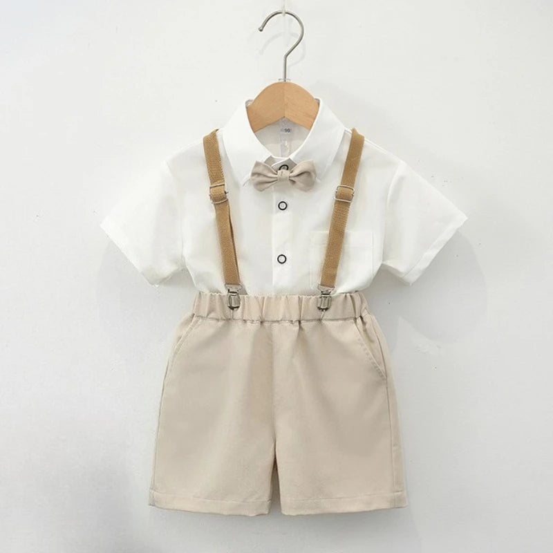 Boys Summer Suit Kids Graduation Performance Blazer Set Flower Boy Wedding Tuxedo Toddler Birthday Party Outfits 2 4 6 8 Years