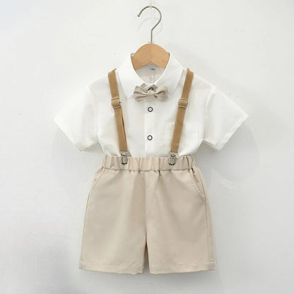 Boys Summer Suit Kids Graduation Performance Blazer Set Flower Boy Wedding Tuxedo Toddler Birthday Party Outfits 2 4 6 8 Years