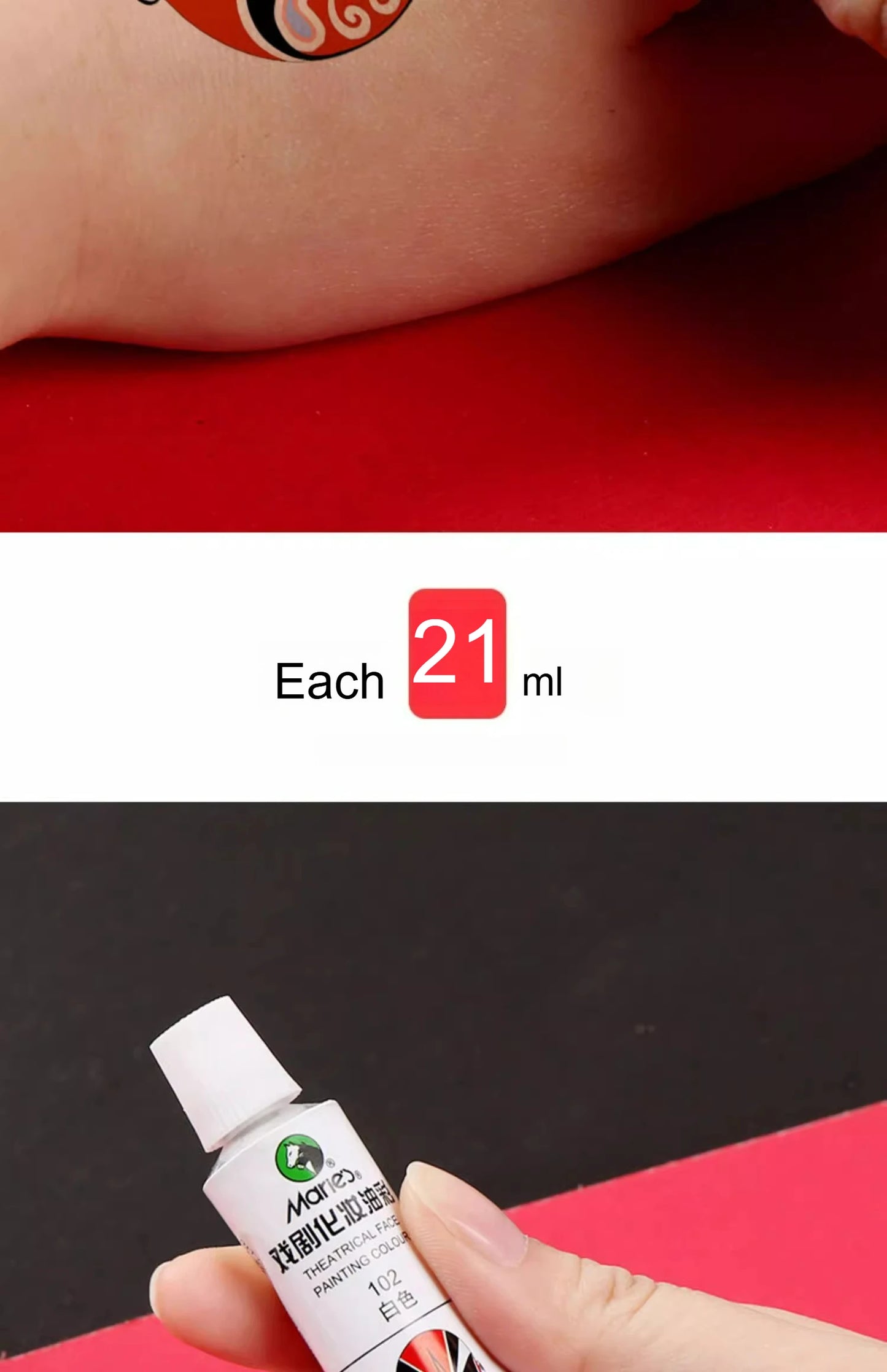 Marie's Opera Drama Oil Paint Facial Makeup Cosmetic Materials Waterproof Suitable for Dance Party Makeup Body Painting