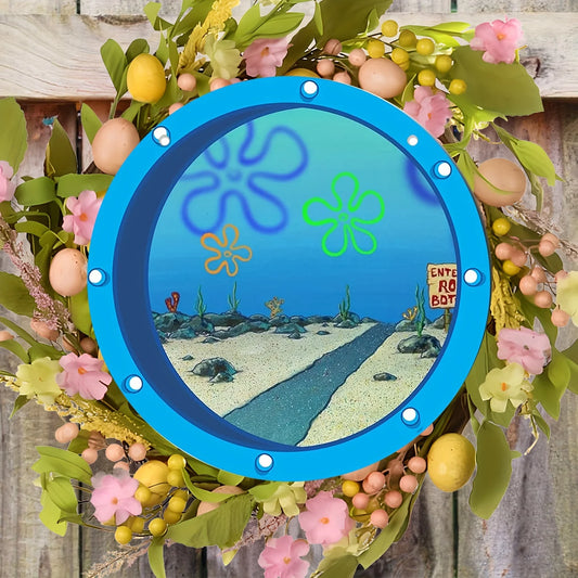 Round wooden plaques, floral centerpieces, cartoon decorations, room decorations, scene decorations, kitchen decorations, holida