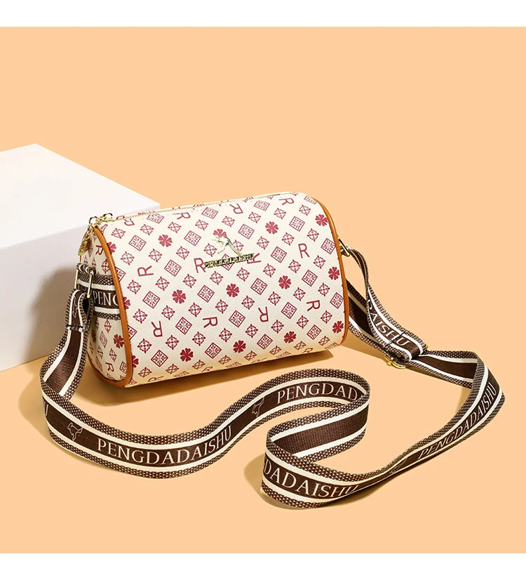 Women's Bag New Alphabet Print Shoulder Bag Fashion Retro Pillow Bag High-End Crossbody Bag Trendy