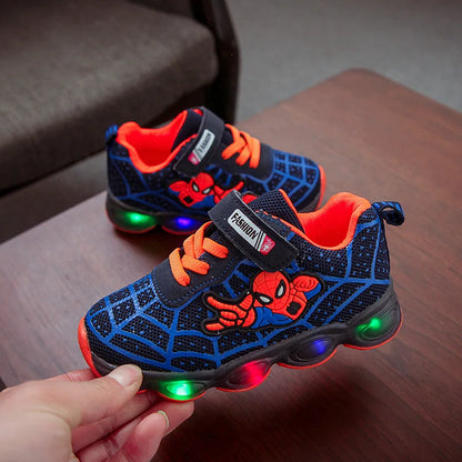 Children Luminous Shoes For Boys Gilrs New LED Lighted Soft Spring Baby Kids Sneakers Infant Tennis Breathable