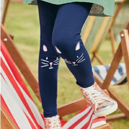 2 3 4 5 6 7 Years Girls Leggings 100% Cotton Girl's Trousers Little Girls Pants Skinny Cartoon Kids Children Leggings Trousers