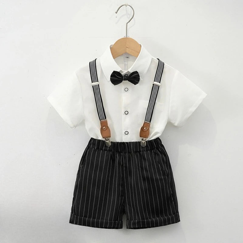 Boys Summer Suit Kids Graduation Performance Blazer Set Flower Boy Wedding Tuxedo Toddler Birthday Party Outfits 2 4 6 8 Years