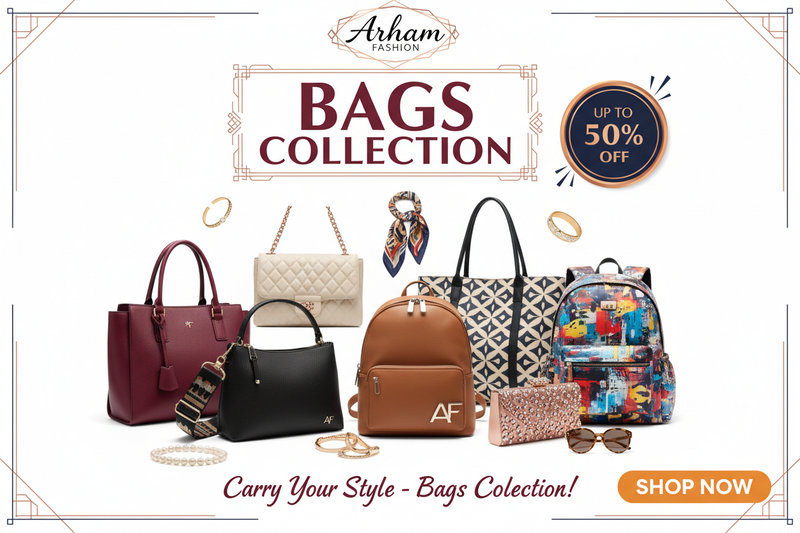 Arham Fashion Bags Collection Banner